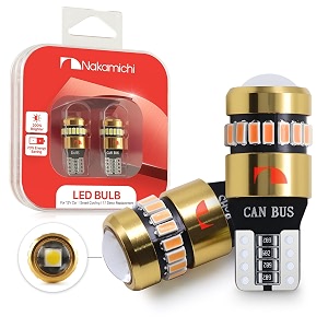nakamichi t10 led light bulb 168 2825 194 w5w wedge 181 smd 3014 chip led replacement bulbs error free for car interior dome map door license courtesy dash lights xenon white 19 leds pack of 2