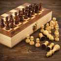 Nakashi Wooden Folding Chess 12*12 inch || Wooden Chess Pieces || 30 cm Chess Board