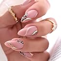 Nakhi 24 Reusable Artificial Fake Nail Set | Lightweight &amp; Long Lasting| Quick Fix For Festivals &amp; Special Occasions (W236)