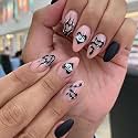 Nakhi 24 Reusable Artificial Fake Nail Set | Lightweight &amp; Long Lasting| Quick Fix For Festivals &amp; Special Occasions (W641)