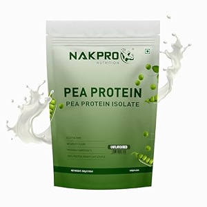 nakpro nutrition pea protein isolate  500g unflavoured  28g protein  plant based protein powder