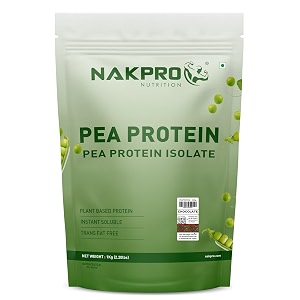 nakpro nutrition pea protein isolate  1 kg chocolate  26g protein  plant based protein powder