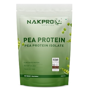 nakpro nutrition pea protein isolate  1 kg unflavoured  28g protein  plant based protein powder