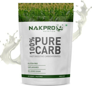 nakpro 100 pure carb  high calorie carbohydrate  fast digesting supplement powder  weight gainersmass gainers 15 kg unflavored