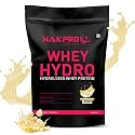 NAKPRO HYDRO Whey Protein Hydrolyzed | 24.89g Protein, 5.45g BCAA | Easy Mixing, Low Carbs, Easy Digesting Whey Protein Supplement Powder for Men, Women &amp; Athletes | 1 Kg (Chocolate)