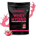NAKPRO HYDRO Whey Protein Hydrolyzed | 24.89g Protein, 5.45g BCAA | Easy Mixing, Low Carbs, Easy Digesting Whey Protein Supplement Powder for Men, Women &amp; Athletes | 1 Kg (Chocolate)