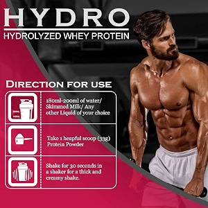 nakpro nutrition hydro whey protein hydrolyzed  264g protein  1 kg doublerich-chocolate