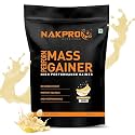 NAKPRO PERFORM MASS GAINER | High Protein &amp; High Calorie | 15g Protein, 3.3g BCAA | Added Vitamins &amp; Minerals | Easy Mixing, Easy Digesting Powder for Men &amp; Women (1 Kg, Banana)