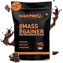 NAKPRO PERFORM MASS GAINER | High Protein &amp; High Calorie | Easy Mixing, Easy Digesting Mass Gainer Powder for Men &amp; Women | 1 Kg Double Rich Chocolate Flavour