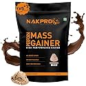 NAKPRO PERFORM MASS GAINER | High Protein &amp; High Calorie | 15g Protein, 3.3g BCAA |Added Vitamins &amp; Minerals|Easy Mixing, Easy Digesting Powder for Men &amp; Women | 1 Kg Chocolate Flavour (10 Servings)