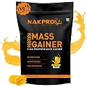 NAKPRO PERFORM MASS GAINER | High Protein &amp; High Calorie | 15g Protein, 3.3g BCAA |Added Vitamins &amp; Minerals|Easy Mixing, Easy Digesting Powder for Men &amp; Women | 1 Kg Chocolate Flavour (10 Servings)