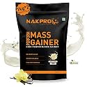 NAKPRO PERFORM MASS GAINER | High Protein &amp; High Calorie | 15g Protein, 3.3g BCAA | Added Vitamins &amp; Minerals | Easy Mixing, Easy Digesting Mass Gainer Powder for Men &amp; Women | 2 Kgs (1 Kg*2 Nos) Vanilla Flavour (