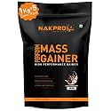 NAKPRO PERFORM MASS GAINER | High Protein &amp; High Calorie | 15g Protein, 3.3g BCAA | Added Vitamins &amp; Minerals | Easy Mixing, Easy Digesting Mass Gainer Powder for Men &amp; Women | 5 Kgs (1 Kg*5 Nos) Cookies &amp; Cre