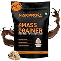 NAKPRO PERFORM MASS GAINER | High Protein &amp; High Calorie | 15g Protein, 3.3g BCAA |Added Vitamins &amp; Minerals|Easy Mixing, Easy Digesting Powder for Men &amp; Women | 1 Kg Chocolate Flavour (10 Servings)
