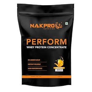 nakpro nutrition perform whey protein concentrate  500g mango  24g protein trustified certified