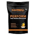 NAKPRO NUTRITION Perform Whey Protein Concentrate | 500g Mango | 24g Protein, Trustified Certified