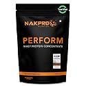 NAKPRO NUTRITION Perform Whey Protein Concentrate | 500g Banana flavour | 24g Protein, Trustified Certified