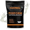 NAKPRO NUTRITION Perform Whey Protein Concentrate | 500g Unflavoured | 26g protein, Trustified Certified