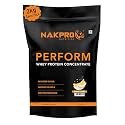 NAKPRO NUTRITION Perform Whey Protein Concentrate | 1kg Banana | 24g Protein, Trustified Certified