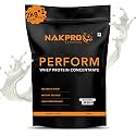 NAKPRO NUTRITION Perform Whey Protein Concentrate | 500g Banana flavour | 24g Protein, Trustified Certified