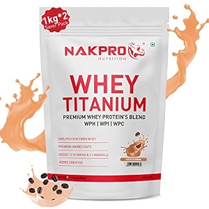 nakpro titanium tri blend whey protein hydrolyzed isolate amp concentrate  2549g protein 1150g eaa 560g bcaa  added vitamins minerals amp creatine-banana-1 kg