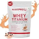 NAKPRO Titanium Tri Blend Whey Protein Hydrolyzed, Isolate &amp; Concentrate | 25.49g Protein, 11.50g EAA, 5.60g BCAA | Added vitamins, minerals &amp; creatine-Banana-1 Kg