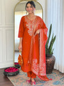 Nalira Women Silk Blend Kurta Pant Dupatta