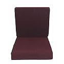 Sofa Foam Cushions with Zip Cover Sofa Gaddi (Seat - 22"x21"x4" Back - 21"x18"x4") |Density:- 32 Foam(Dark Maroon)