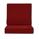 Sofa Foam Cushions with Zip Cover Sofa Gaddi (Seat - 22"x21"x4" Back - 21"x18"x4") |Density:- 32 Foam(Maroon)