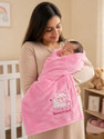 NAMAN Self Design Crib Hooded Baby Blanket