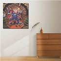 Namaste Home - Eco Vinyl Paper Poster - Also Know as Simhamukha Buddhist Thangka - Thangka Art - Mandala Art - Vinyl Paper Poster Painting (Eco Vinyl, Size17X17 Inches, MultiColor)