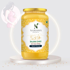 namasya organics a2 desi gir cow ghee for expectant mothers  bilona method pure desi ghee ghee glass bottle 500 ml
