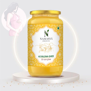 namasya organics a2 desi gir cow ghee for expectant mothers  bilona method pure desi ghee ghee glass bottle 1000 ml