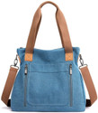 namchi Blue Hobo Women Canvas Handbag Shoulder bags Casual Multi-Pocket Top Handle Tote Crossbody