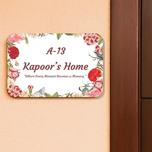name plate for home entrance outdoor  customized name plate  wooden customized house number plate  house number plate outdoor  home or office decorative personalized sign 30x20 cm