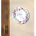 Name Plate Home Entrance Outdoor | Personalized Round Name Board with House Number | | Floral Wooden Door Name Sign | Custom Name Plate For Home, Office and Outdoor Entrance (30X30 CM)