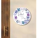 Name Plate Home Entrance Outdoor | Personalized Round Name Board with House Number | | Floral Wooden Door Name Sign | Custom Name Plate For Home, Office and Outdoor Entrance (30X30 CM)
