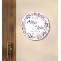 Name Plate Home Entrance Outdoor – Personalized Wooden Round Door Name Board with Flat Number &amp; Family Name | Custom MDF Wall Sign for Apartment, House, Villa (30x30 CM)