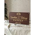 Name Plate for Home Entrance Outdoor – Wooden Acrylic Custom House Number Plate with Laser Engraving | Personalized Name Plate for House Door | Modern Stylish Home NamePlate