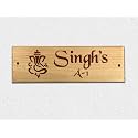 Name Plate for Home Entrance | Wooden Personalized Name Plate | Personalized wooden name plate for Home/flat/villa/bungalow/office | 30x9cm | Pure Handmade Engraved on Teak Wood