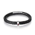 Nameinhea Personalized Mens Braid Bracelet Custom Bracelet with 1-8 Engraved Beads Family Names Jewelry Gifts for Men Father's day