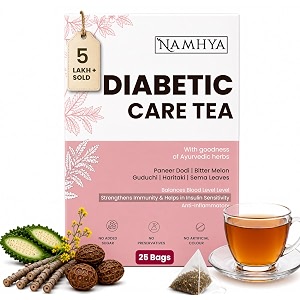 namhya diabetes care tea  blood sugar balance support  25 tea bags