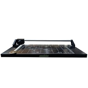 namibind 18-inch rotary cutter paper trimmer heavy duty metal base paper cutter with extra blade for office and home black