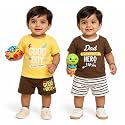 NammaBaby Baby Boys Cotton Printed Round Neck Half Sleeve T-shirt &amp; Short Clothing Sets