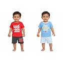 NammaBaby Baby Boys Cotton Printed Round Neck Half Sleeve T-shirt &amp; Short Clothing Sets