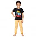 NammaBaby Boy's Cotton Printed Premium Half Sleeves T-Shirt and Shorts Top and Bottom Set/Tshirt-Shorts with Pocket Combo of 2
