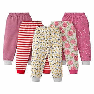 nammababy baby girls skinny fit high rise cotton printed pyjama pant leggings assorted