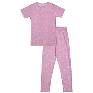 nammababy girl39s cotton blend printed night suitt-shirt and pant set red 11years-12years