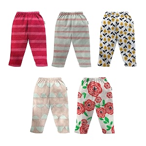 nammababy baby girls skinny fit high rise cotton printed pyjama pant leggings assorted