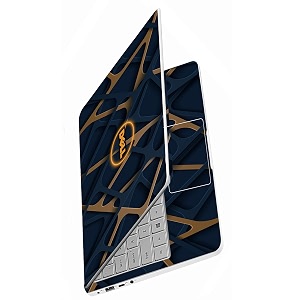 full body laptop skins sticker laminated hd quality vinyl fits upto 156 inches compatible with dell lenovo acer hp asus - del1 pack of 1-self-adhesive